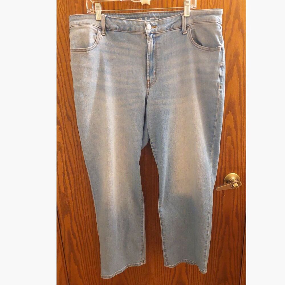 Old Navy Wow Loose Jeans Size 20 Short High Rise Light Wash